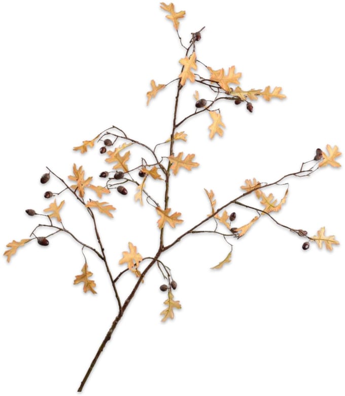 Silk-ka - Kunstbloem - eikenblad - geel - H96 cm