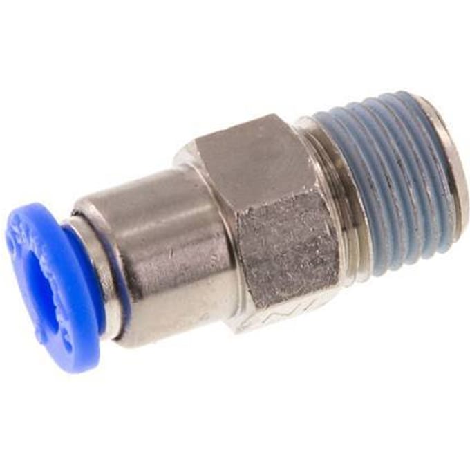 6mm & R1/4'' Regeling-Uit Vernikkeld Messing/PBT Terugslagklep Insteekkoppeling Buitendraad 0.2-10 bar
