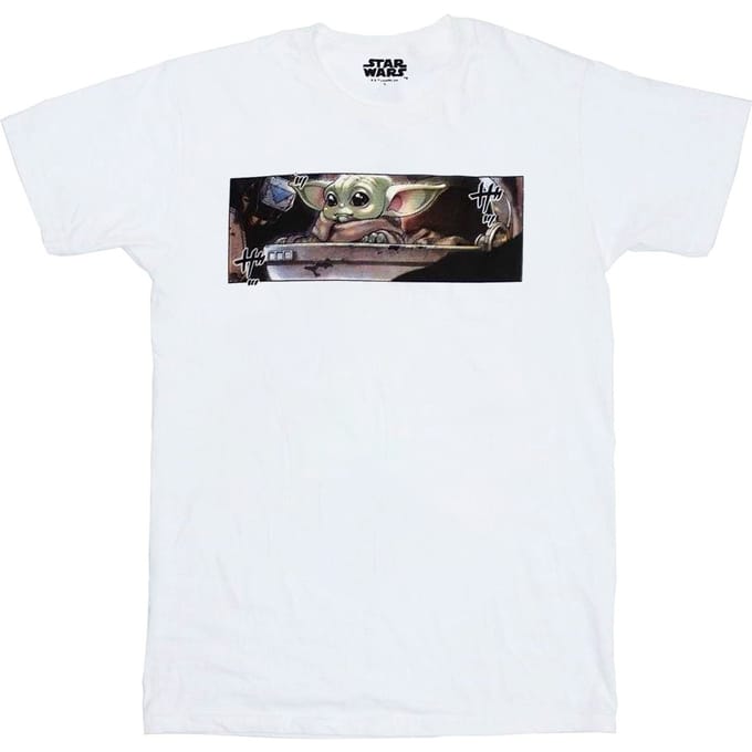 Star Wars Unisex volwassen Grogu Frame T-shirt (Wit)