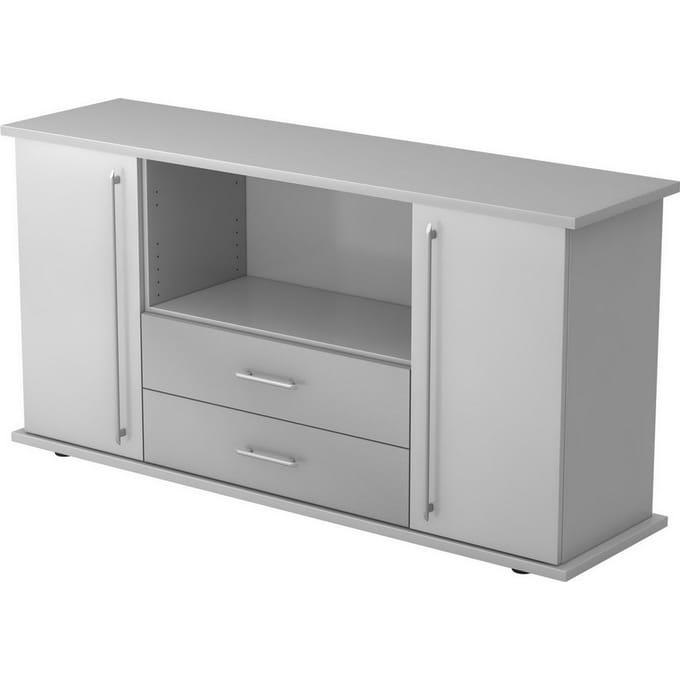 KAPA SB | Dressoir | met deuren + laden - Grijs Rail handvat (kunststof)