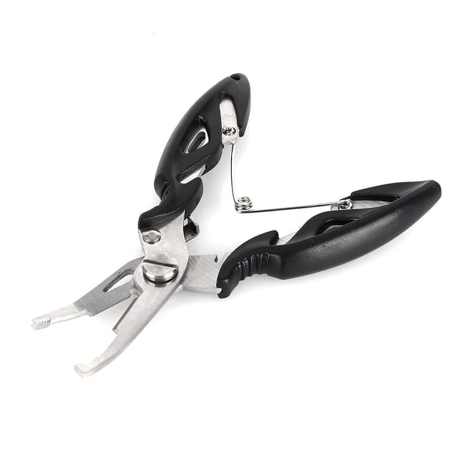 Pinces de Pêche Ciseaux Anneau Brisé Coupe Fil Dégorgeoirs Sac de Pêche Noir gray