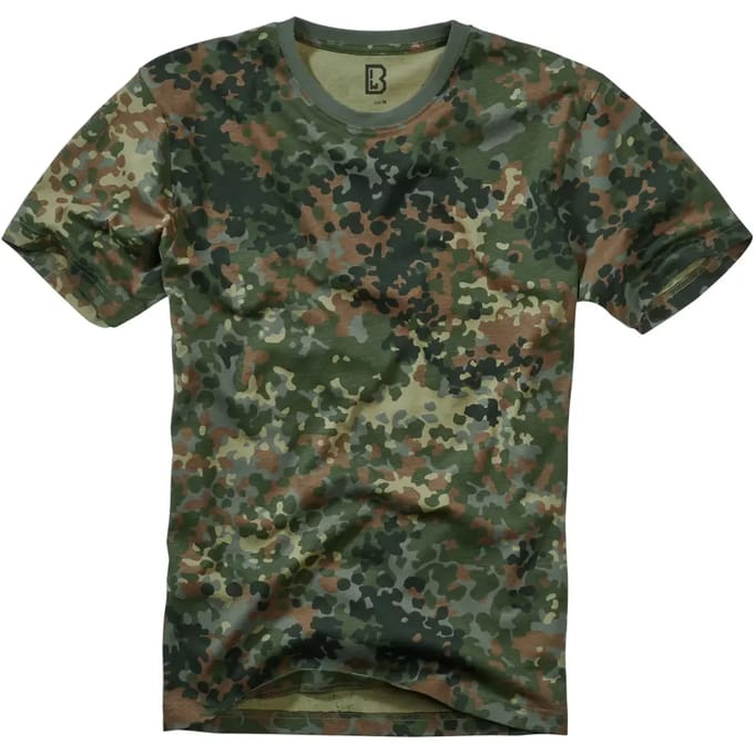 Brandit - Basic Heren T-shirt - L - Groen/Bruin