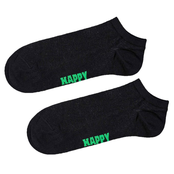 Happy Socks Solid Low Socks (3-pack) - unisex enkelsokken - zwart - Unisex - Maat: 41 - 46