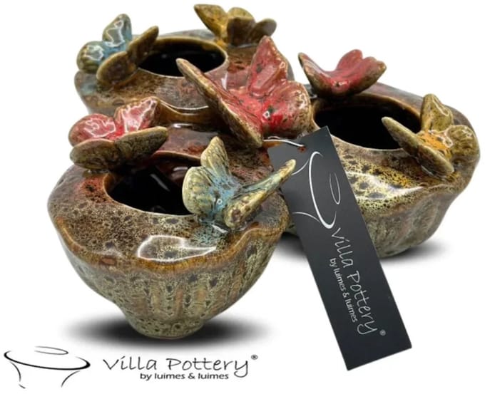 Butterfly vlinder vaas Groen 20 x 20 x 11