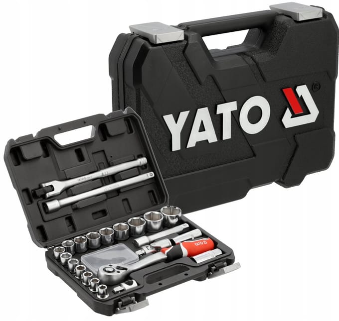 Yato 24-delige DOPPENSET 1/2" Gereedschapskoffer CRV Staal