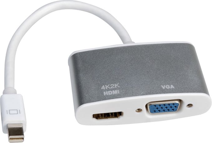 ROLINE 4K MiniDP - HDMI/VGA adapterkabel, MiniDP M - HDMI/VGA F, Actief
