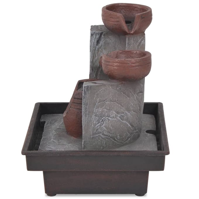 Vidaxl Fontaine d'intérieur avec lumière LED, Résine synthétique