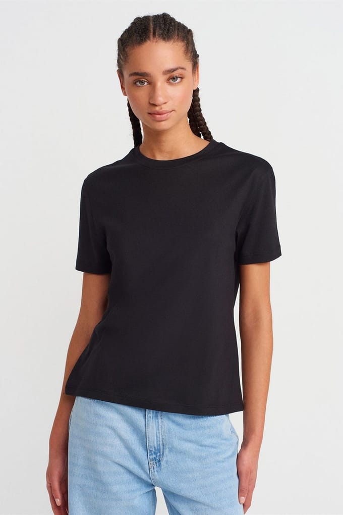 Dames Katoen Modal Crew Neck T-Shirt