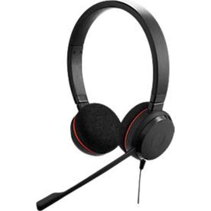 Jabra Evolve 20 On Ear headset Kabel Stereo Zwart Ruisonderdrukking (microfoon) Headset, Volumeregeling Computer