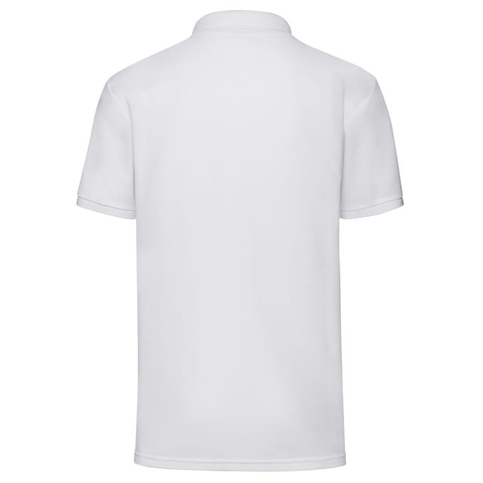Fruit of the Loom Heren Polycotton Pique Poloshirt (Wit)