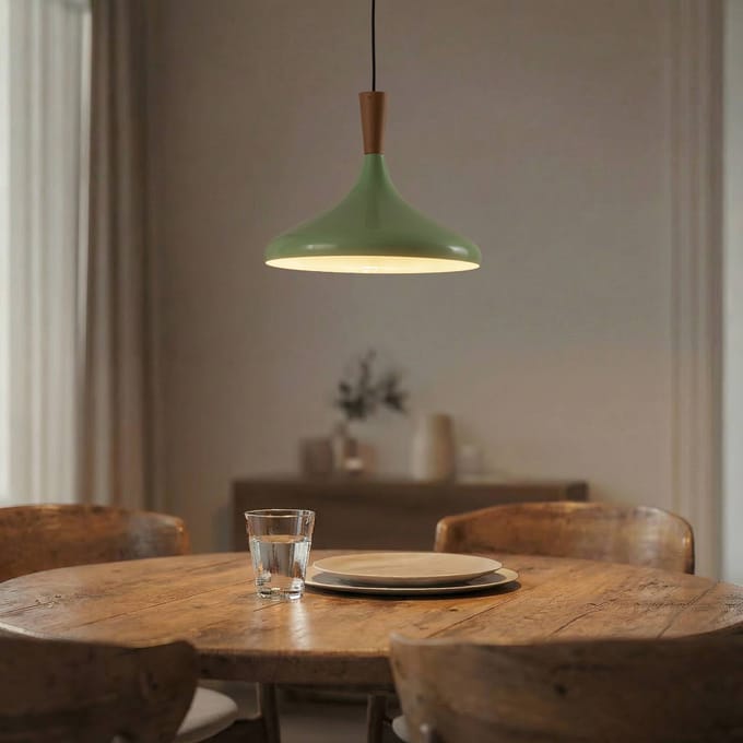 Bamyum Champion Træ Hanger, 35 cm Hanglamp Metaal E27 , Scandinavische Mintgroen Hanglamp