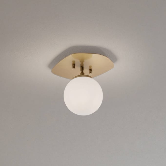 Opviq Plafondlamp Well, goudkleurig, glas, Ø 20 cm, E14