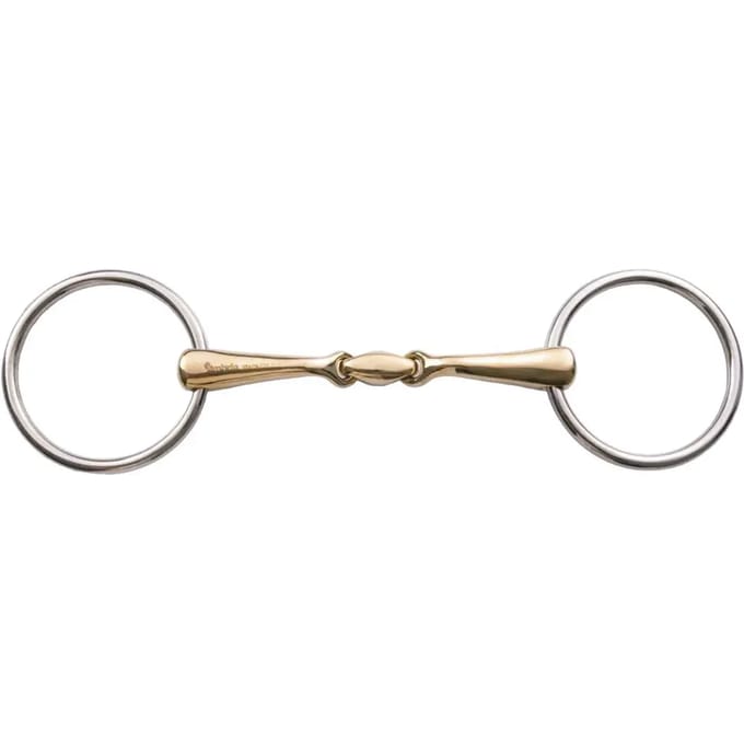 Mors 2 ringen voor gebogen mond paard Umbria Equitazione