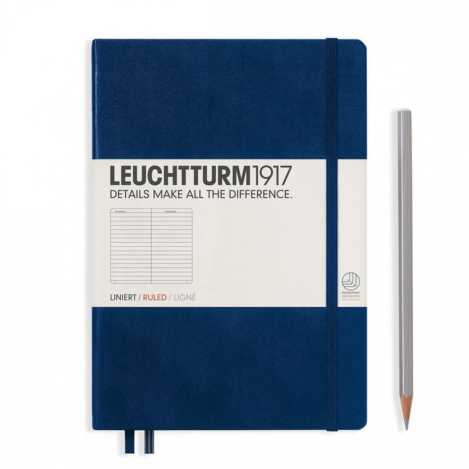 Leuchtturm1917 Notitieboek Navy Blue - Medium - Gelinieerd