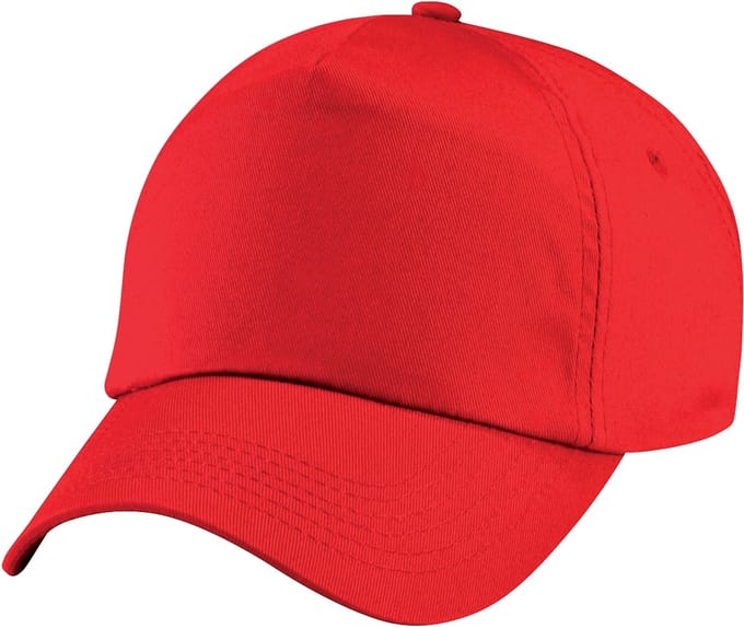 Beechfield Unisex Junior Junior 5 Panel Baseball Cap (Helder rood)