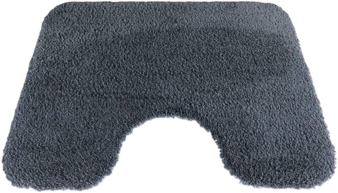 PRIMA - Dolce - WC mat - 50x60cm - donker grijs - antislip - met uitsparing 21cm