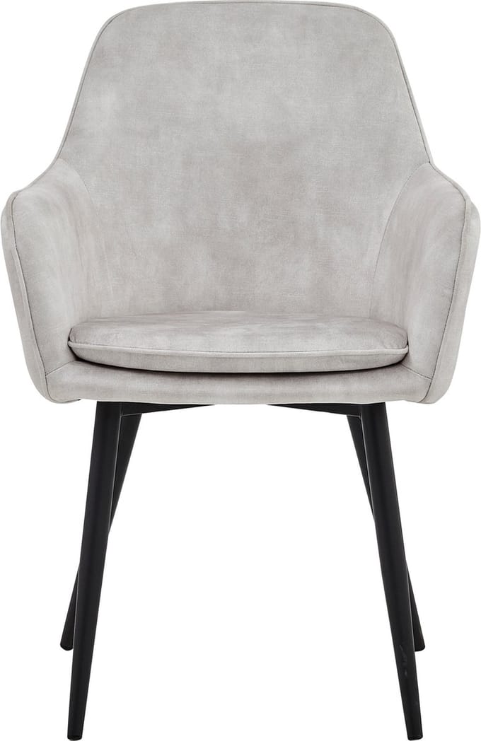 Stoel - Set Van 2 - Ecru - Adoré Velvet - Industrieel - Met armleuning