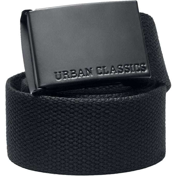 Urban Classics Colored Buckle Canvas Unisex Riem - zwart - L-XL