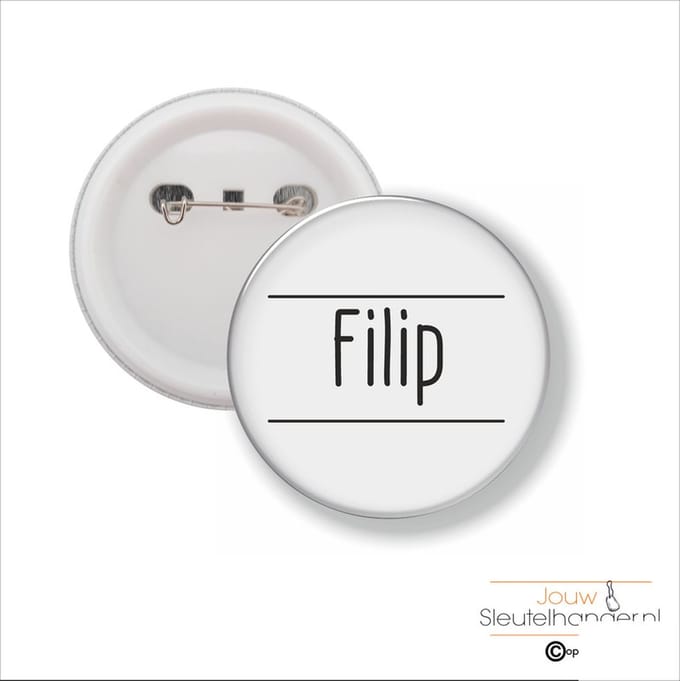 Button Met Speld 58 MM - Filip