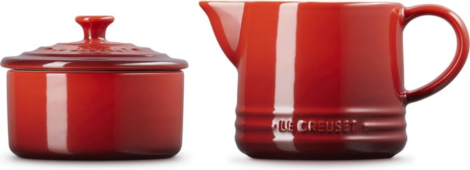 Le Creuset Suiker- en Melkset Kersenrood
