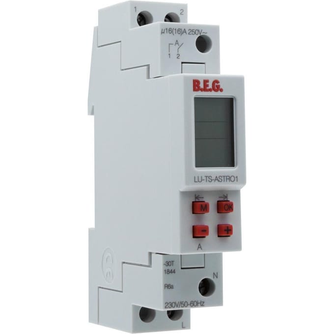 BEG Digitale Astro Tijdschakelklok 1 Kanaal 1 Module TS-ASTRO1 - 92669
