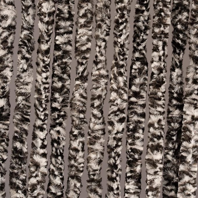 Luxe Kattenstaart Vliegengordijn - 100 x 220cm - Wit/Zwart Mix