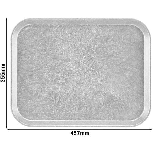 (12 stuks) CAMBRO Polyester Versa dienblad - rechthoekig - 457x355mm - hoog profiel - Lichtgrijs