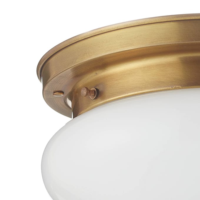 Berliner Messinglampen Opalen plafondlamp HARRY met messing