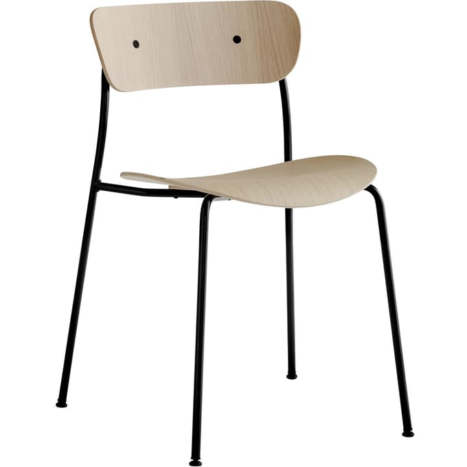 &Tradition - Pavillon AV1 Stoel - black - eiken gelakt - beige