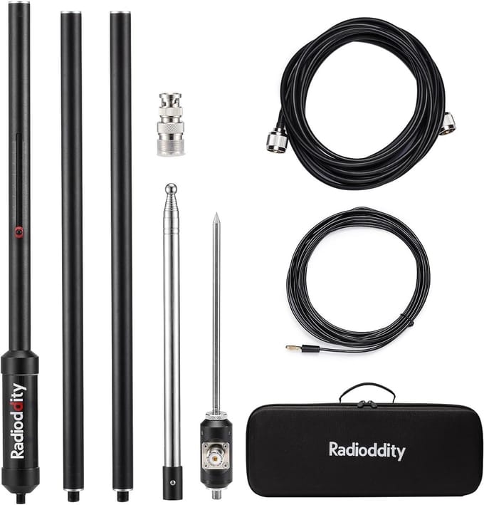 Draagbare HF Antenne 5-50MHz voor QRP Transceivers - Snelle Afstemming Verticaal