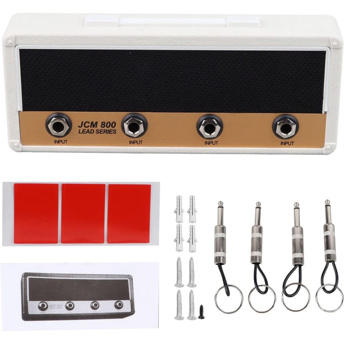 Gitaar Sleutelhanger 4 Gitaar Plug Sleutelhangers Multifunctionele Esthetische Sleutelopbergdoos voor Thuisstudio black