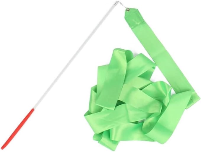 Gymnastiek Lint - Danslinten - Ritmische Training - Zijdeachtig Glad - 2 Meter - Groen