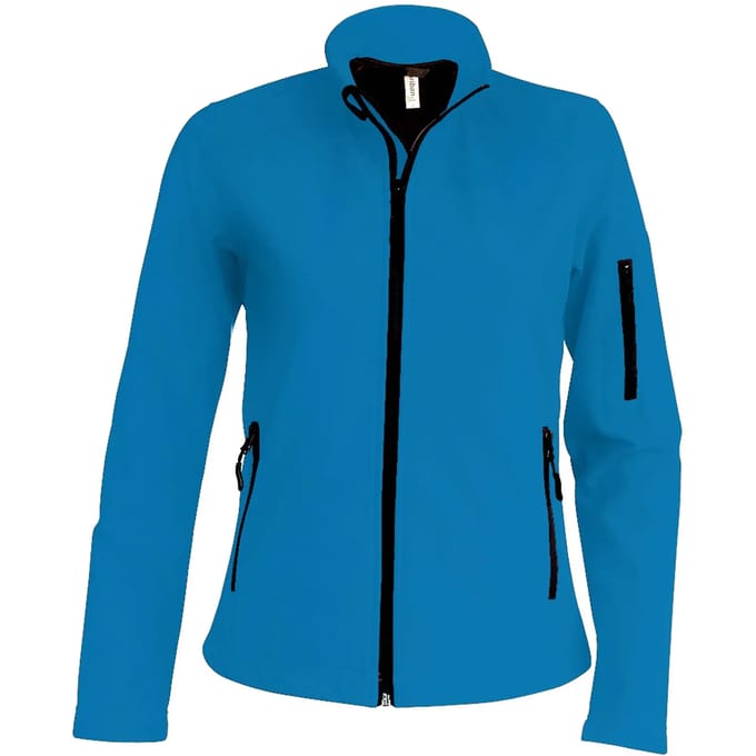 Kariban Dames softshell jas K400 - Aqua Blue - XXL