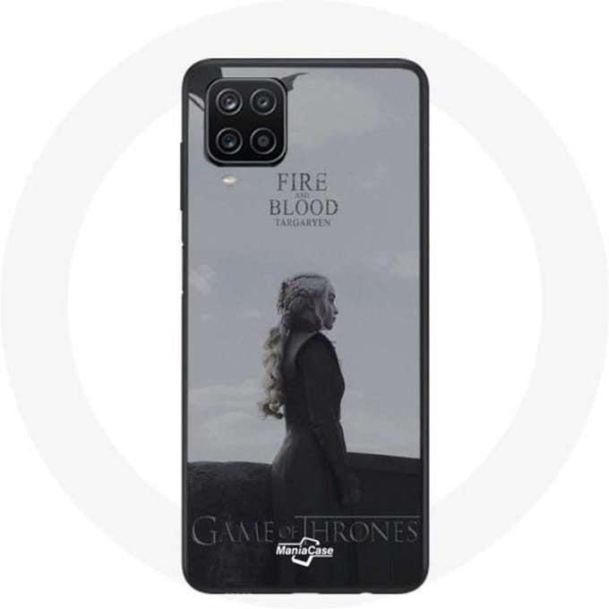 Coque pour Samsung Galaxy A12 Game of Thrones Saison 8 Daenerys Targaryen feu et sang Le Trône de Fe