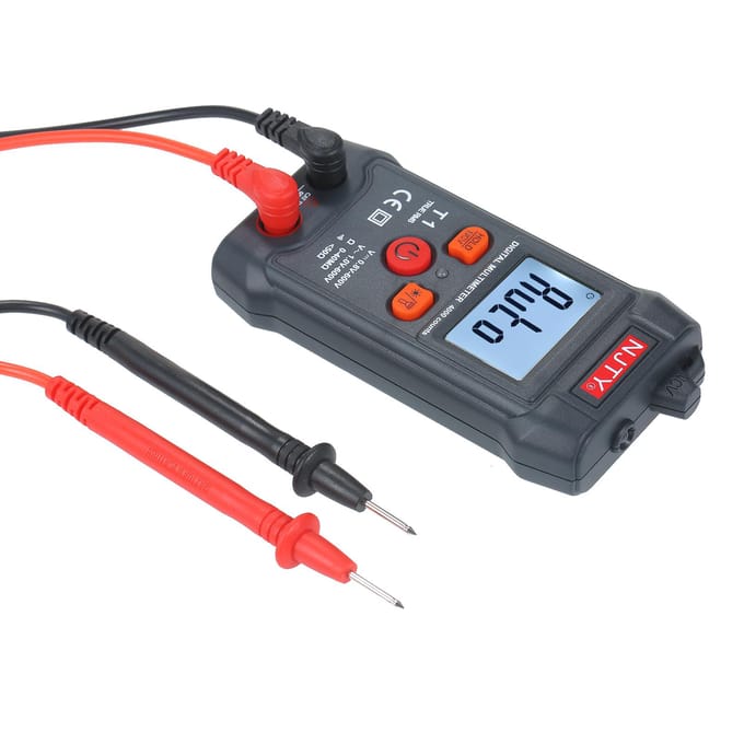 NJTY Palmformaat LCD digitale multimeter Auto Range NCV 4000 telt True RMS Smart Universal Tester zwart