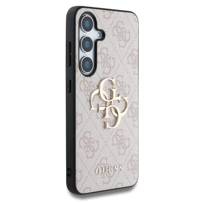 Guess 4G Metal Logo Backcover voor de Samsung Galaxy S25 Plus - Roze