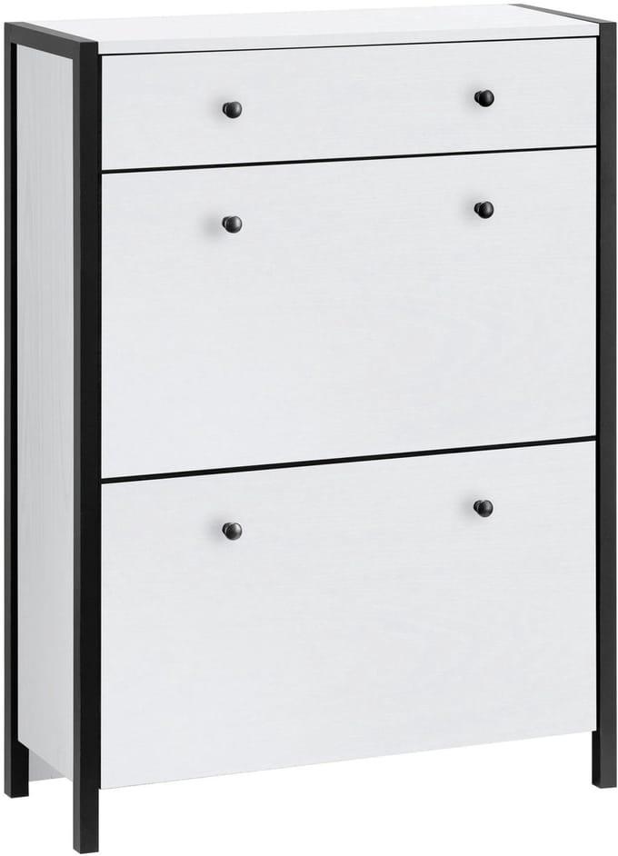 Chris-Chris-Schoenencabinet - Wit/Zwart