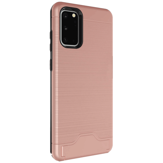CaseBody Samsung Galaxy S20 Brushed Hoesje met Pashouder Roségoud