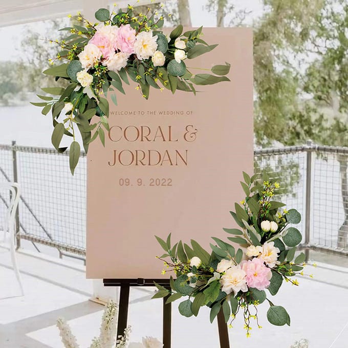 Bruiloft Welkomstbloem Bruiloft Boog Bloem Kunstmatig Boeket Handgemaakt Nepbloem Decoratie gray