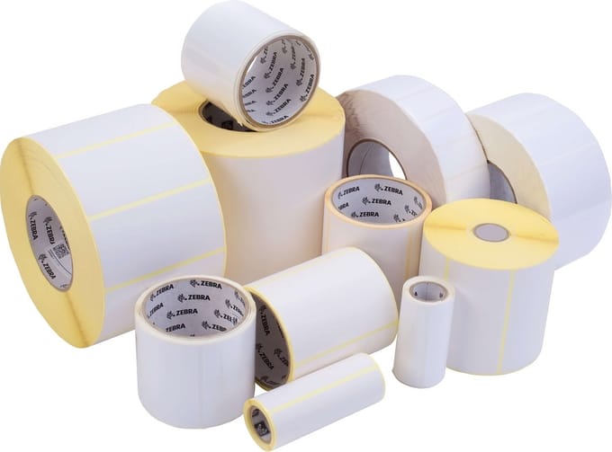 ZEBRA Labels 2000D - 800262-125 - 57x32 mm -zwart op wit - 12 rollen x 2100 Labels - Thermische labels