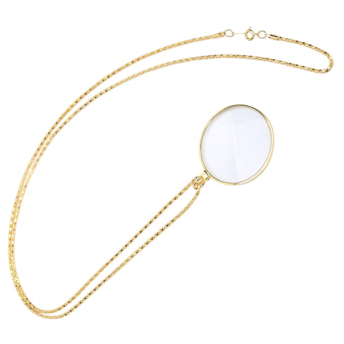 5x legering ketting vergrootglas draagbare leeshanger vergrootglas met ketting goud