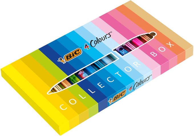 BIC 4 Kleuren Collection Balpen - Set voor School en Kantoor - Pennen - Pen - 15 Stuks