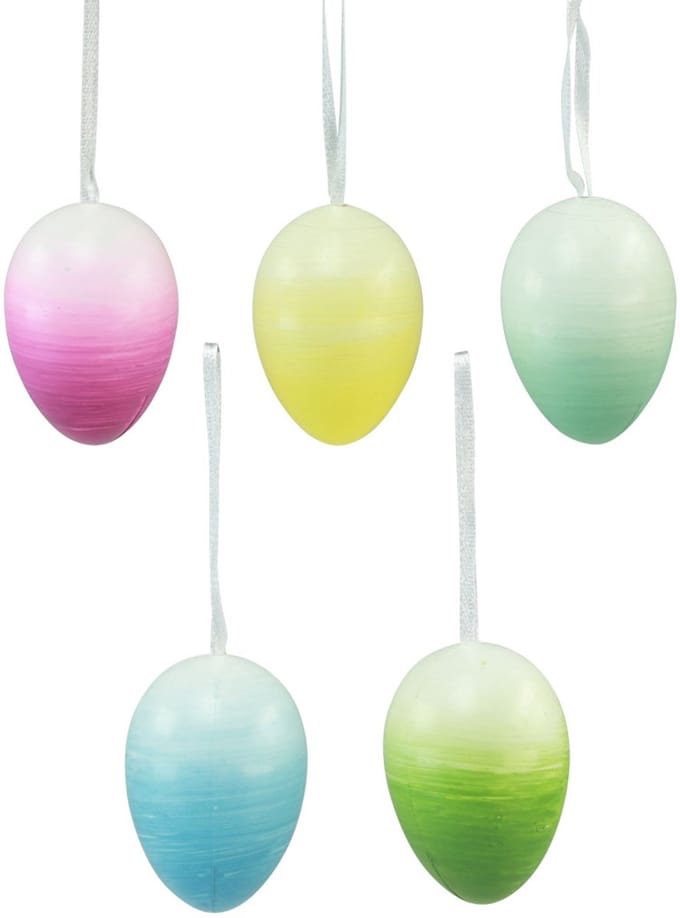 Paaseieren om plastic eieren op te hangen gekleurd 4×5,5cm 10 st, 10 S