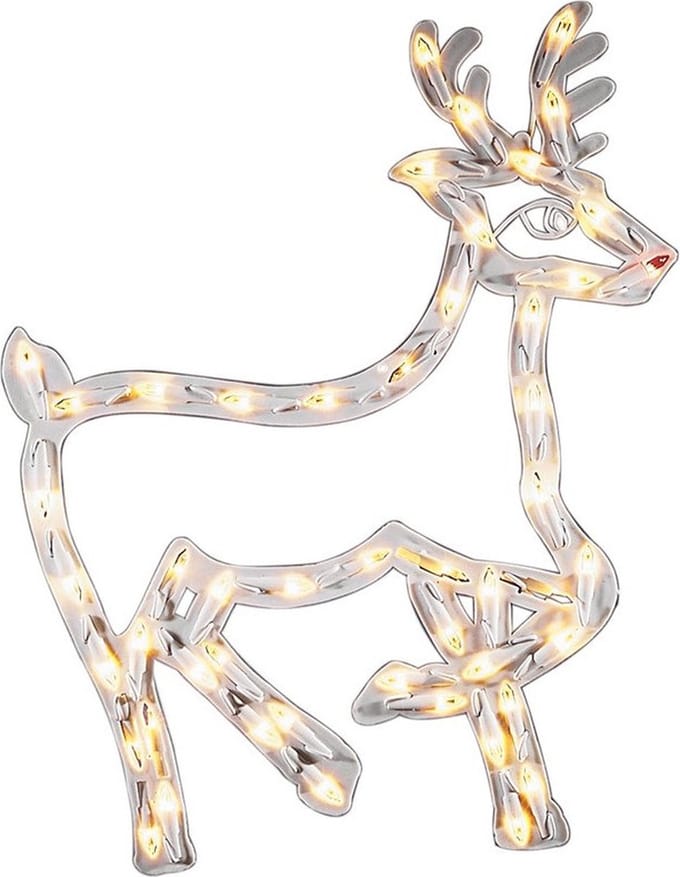 Konstsmide Christmas Rendier raamsilhouet binnen met 50 LED lampjes