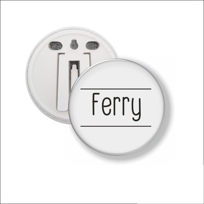 Button Met Clip 58 MM - Ferry