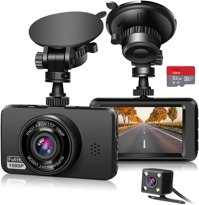 Dashcam voor Auto - Dual - Camerabewaking - Full HD - Zwart
