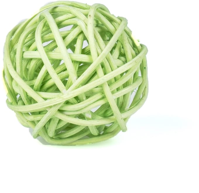 HOBI - 6 anijsgroene rotan ballen 3,5 cm tafeldecoratie