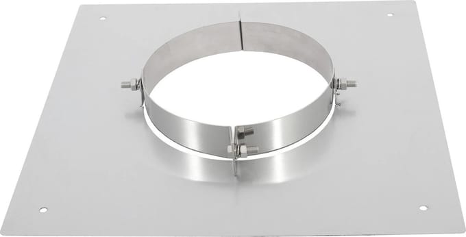 Vloersteun Ø200 0,5mm RVS.