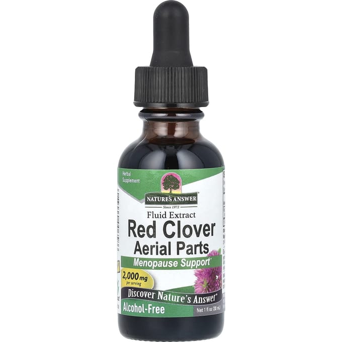 Nature'S Answer, Rode Klaver Lucht delen, Vloeibaar Extract, Alcoholvrij, 2.000Mg, 30Ml(1 fl oz)