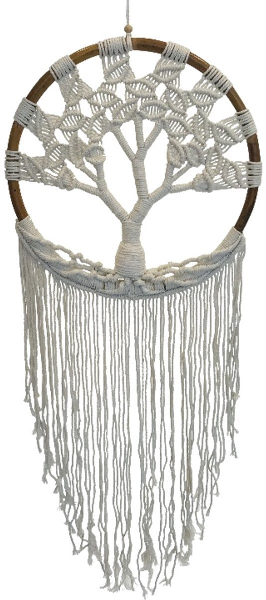 By Varios   Levensboom hanger Macramé  XXL   42 x 120 cm